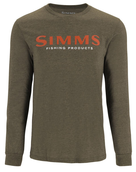 Simms Logo Shirt LS - Longsleeve Loden Heather