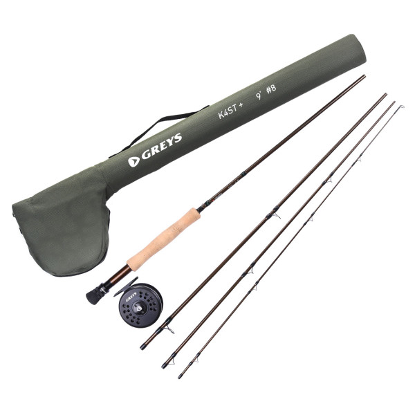 Greys Pike Predator K4ST Einhand Fliegenrutenset # 8 - 9 ft