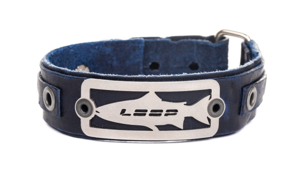 Loop Salmon Bracelet Lederarmband navy