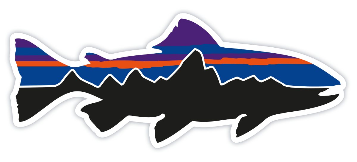 Patagonia Fitz Roy Trout Sticker, Sticker, Print & Sticker, Ausrüstung