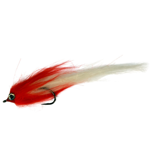 Catchy Flies Streamer - Piker red & white