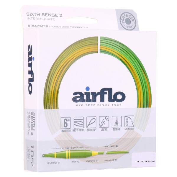 Airflo Sixth Sense 2 - Fast Intermediate Long Belly Distance Fliegenschnur Translucent Olive