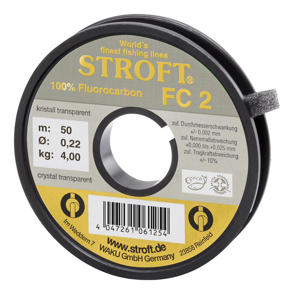 Stroft FC2 Fluorocarbon Vorfachmaterial 50 m/Spule