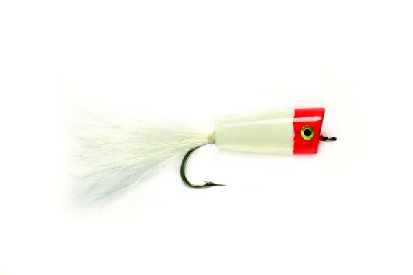 Fulling Mill Streamer - Hechtpopper Skipping Bug weiß/rot