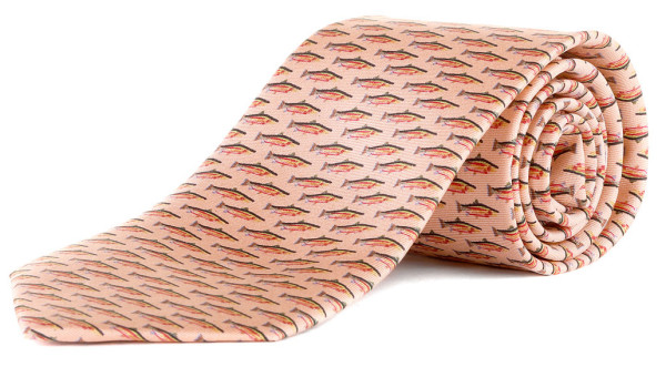 Winston Trout School Silk Tie Krawatte peach