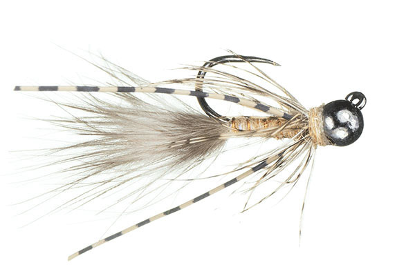 MFC Jig Mini Bugger Tan Nymphe Barbless