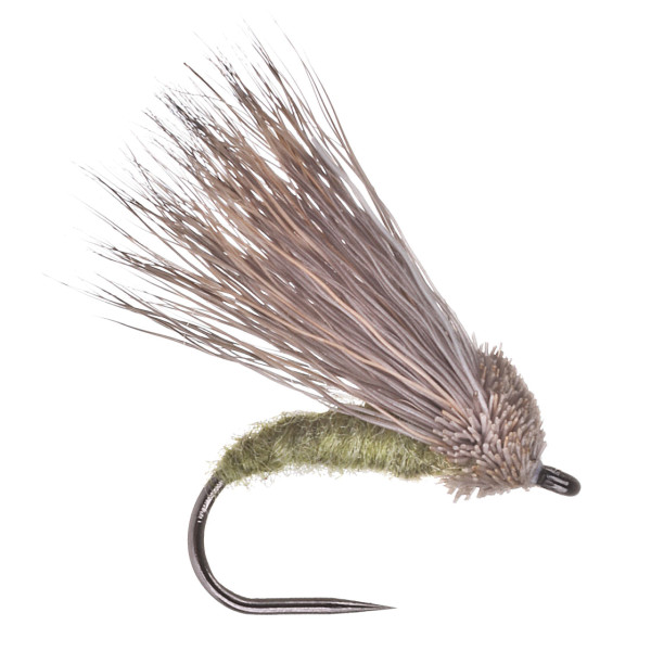 adh-fishing Trockenfliege Deer Hair Caddis Olive on AHREX by Superflies