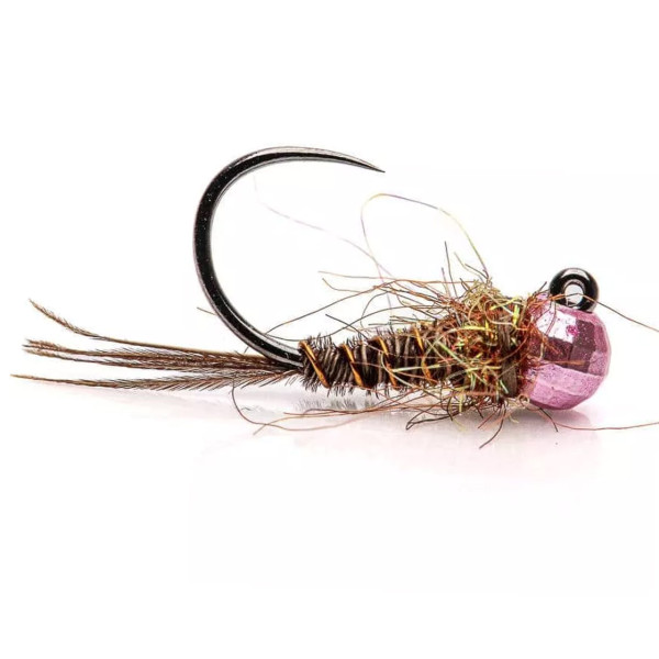 Superflies Tungsten Nymphe Pheasant Tail Disco Jig Light Pink