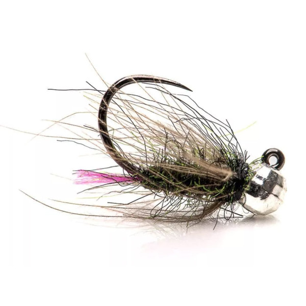 Superflies Tungsten Nymphe Pink Tag Jig Silver Bead