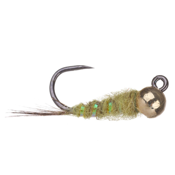 adh-fishing Tungsten Jig Nymphe Olive on AHREX #14 by Superflies