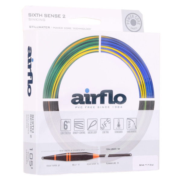 Airflo Sixth Sense 2 - Sink 7 Long Belly Distance Fliegenschnur Black