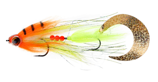 Fulling Mill Hechtstreamer - Paolo's Wiggle Tail Fire Tiger