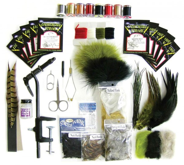 Wapsi Fly Tying Starter Kit Fliegenbinde-Set für Anfänger