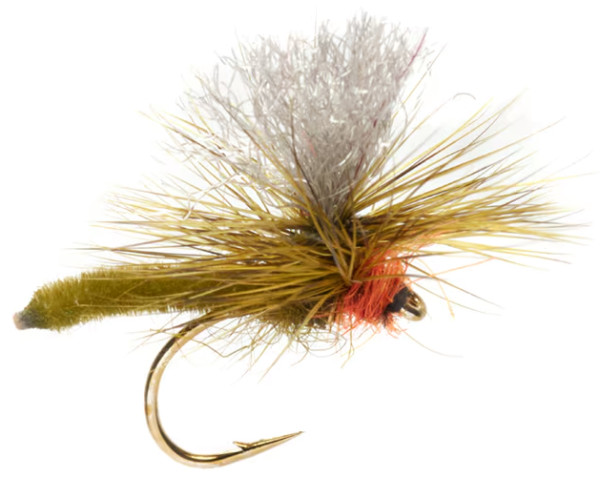 Fulling Mill Technical Dryfly Jackie's Olive & Orange Palomino Parachute #14 Trockenfliege