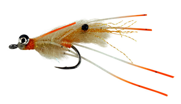 Catchy Flies Tiziano's Palometa fly cream & orange legs