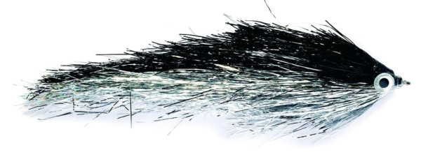 Fulling Mill Hechtstreamer - black sparkler 6/0