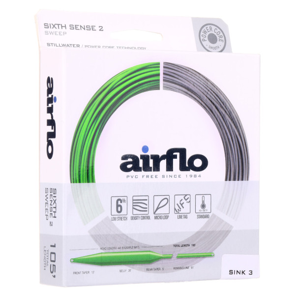 Airflo Sixth Sense 2 - Sweep - Fishfinder Sink 3 - Sink 1,5 Fliegenschnur Dark Olive