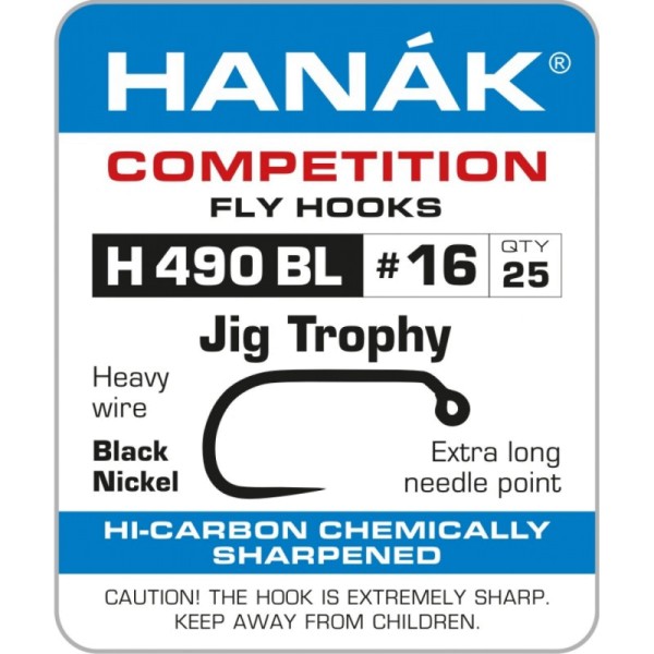 Hanak H 490 BL Jig Trophy Euro Nymph Haken