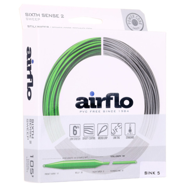 Airflo Sixth Sense 2 - Sweep - Fishfinder Sink 5 - Sink 3 Fliegenschnur Pale Gray