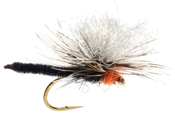 Fulling Mill Technical Dryfly Jackie's Black & Orange Palomino Parachute Trockenfliege