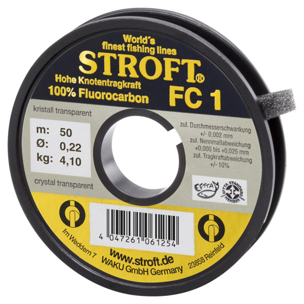 Stroft FC1 Fluorocarbon Vorfachmaterial 50 m/Spule