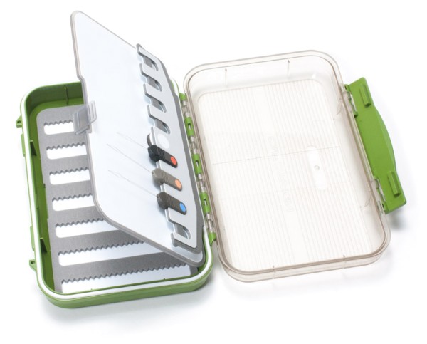 C&F Design CF-25778CT wasserdichte Fliegenbox mit Mittelteil und Einfädlern olive