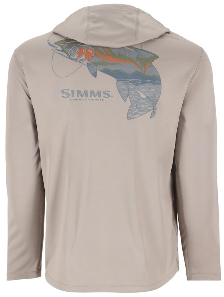 Simms Tech Hoody - Artist Series UV-Schutz Shirt mit Kapuze Dolomite Trout