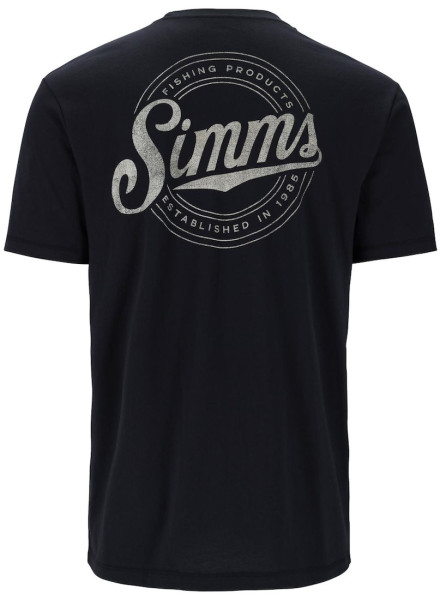 Simms Circle Lockup T-Shirt Black