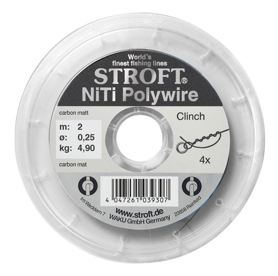 Stroft NiTi Polywire - Knotbares Nickel Titan Vorfach 5m Spule