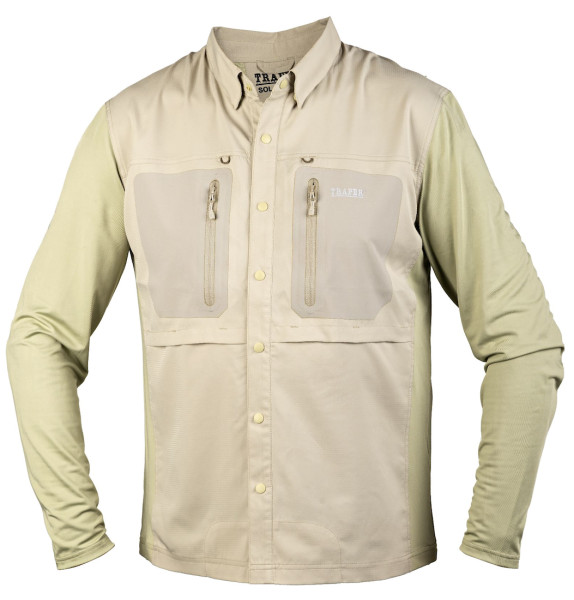 Traper Solar Pro UPF 50+ Fishing Shirt Sonnenschutz khaki